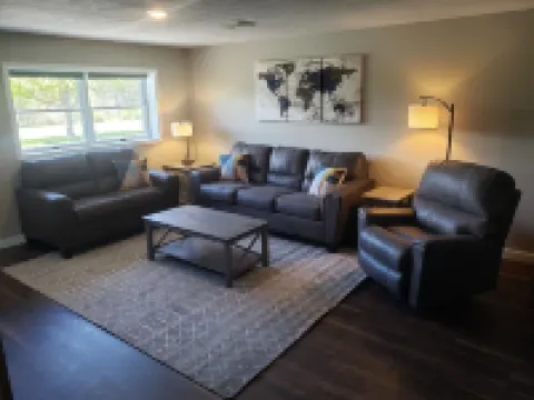 End-unit apartment with spacious lawn