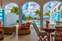 Luxury oceanfront villa, full AC private pool, direct ocean access, great diving
