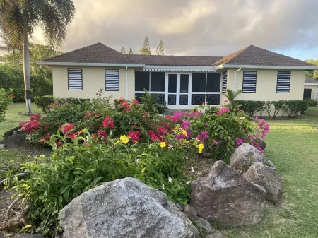 Breezy 3-bedroom beachside villa in serene Nevis with AC, WiFi