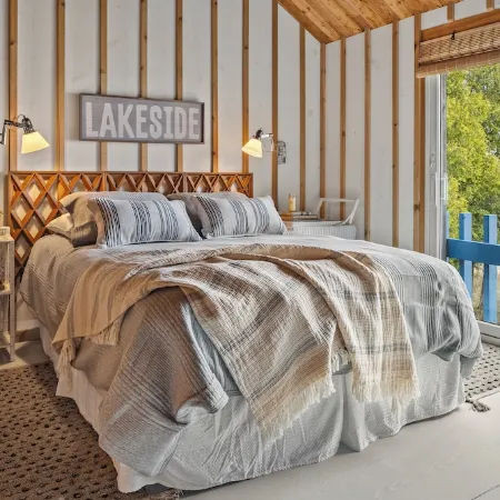 On The Rocks.  Lake Michigan Beachfront Home.