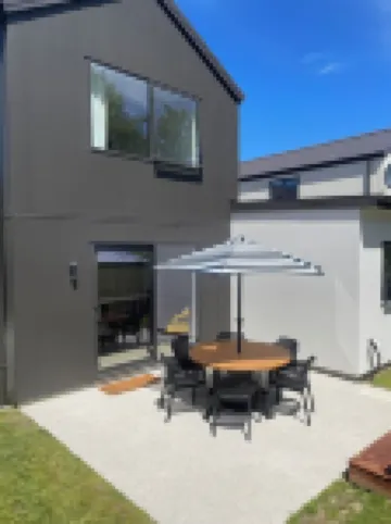 Warm and stylish new home close to river, lake, restaurants and golf course.