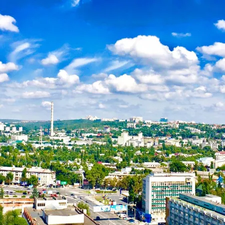 Panoramic city view 1BD spacious flat