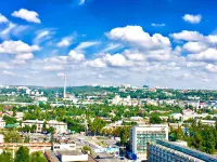 Panoramic city view 1BD spacious flat