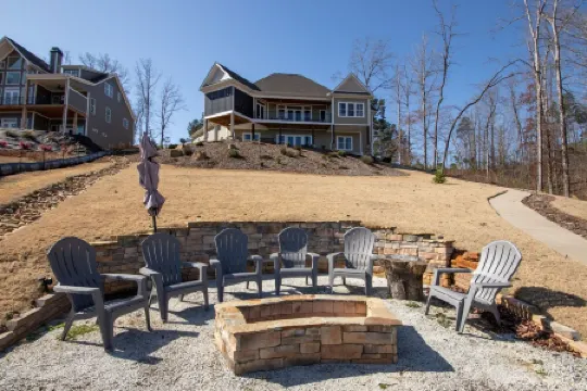 New! Lakefront with Views from Every Window - With Dock, Fire Pit, BBQ, Kayaks