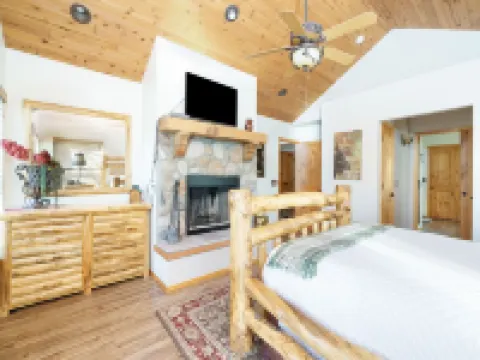 Luxury Waterfront Cabin at Rainbow Lake w/Private Dock, Hot Tub, AC & Game Room