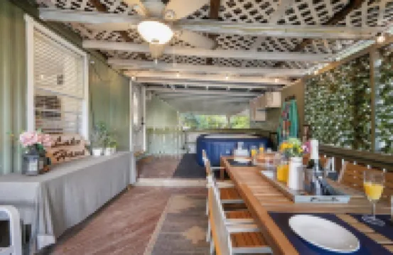 Hot Tub, Fire Pit, Cabana, Covered Patio & Pet-Friendly Riverside Retreat