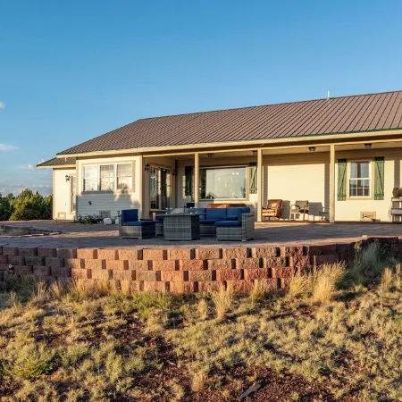 Private home on 40 acres surrounded by wide open space.