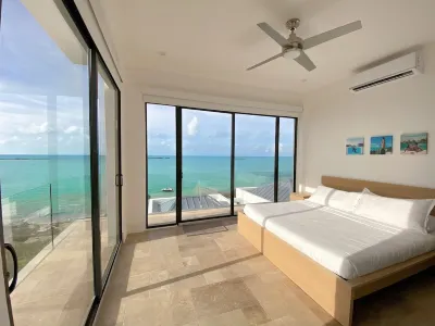 Modern Beachfront 2bd-2.5th with rooftop terrace and private pool!