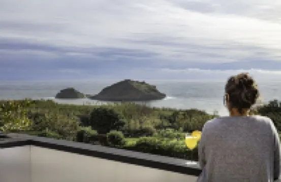 Come and enjoy peace, quiet and views of the sea and mountains in your comfort.