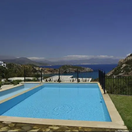 Villa Ouranos Our Dream in Blue and Cream with Seaview and Pool