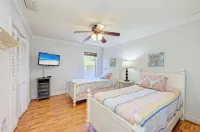 View of Beach from the deck, Walk to all , free WIFI.