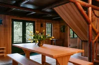 Three waterfalls, a river and Lodge.