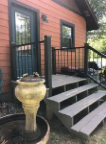 Cozy 2 bedroom cabin with fireplace steps to sand bottom swimming and lake views Hotels in Burnett County