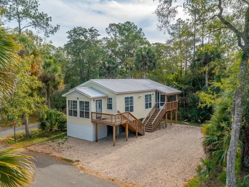 A beautiful house nestled in Saint Marks a block from the water . Quiet and cozy