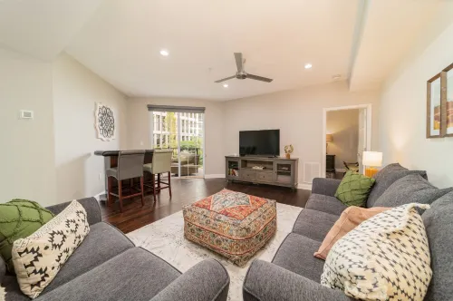 Luxe 2BR/2BA Condo 1 Block from Main St w/ Balcony