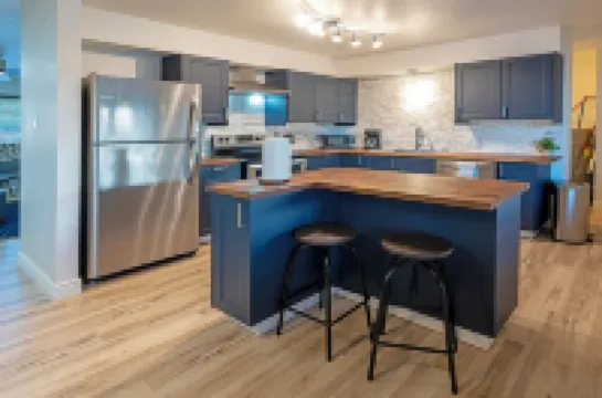 Modern retreat with games room in central location!