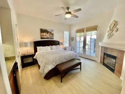 1st floor King Resort Suite Fireplace Mt Views Patio, Pool Steps Away 1BR#065127