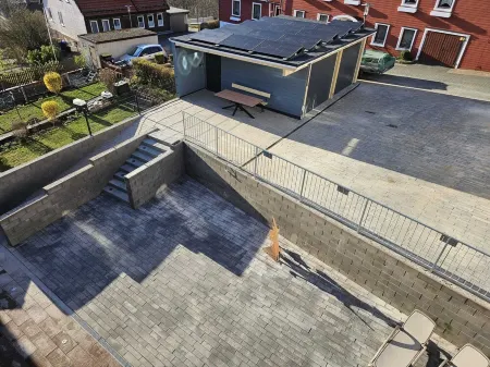 Farbzauber Blau im Harz apartment Thore with sauna, balcony, garden, bicycle shed