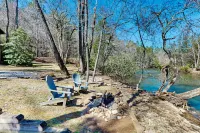 Lovely riverfront cabin in secluded setting w/ private hot tub, deck, & firepit Hôtels à : Comte de Fannin
