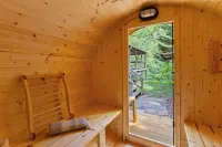 Cozy Creekside Cabin w/ Private Outdoor Sauna and Covered Deck Overlooking Creek