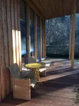 beautiful wooden house with exclusive furnishings and panoramic windows on Schwielowsee