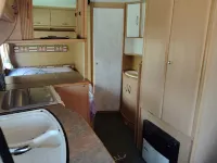 Uljanas caravana for 2 with view of the rescued horses Hotel a Barão de São João