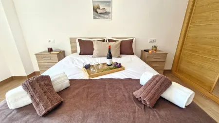 ADAPTED FOR PEOPLE WITH REDUCED MOBILITY AND HAS AN ARTICULATED BED.