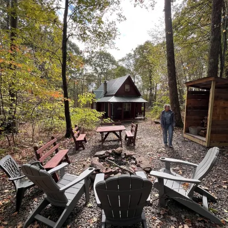 Rickett's Glen state Park!  Our cabin is only 1/2mile from the trail head.