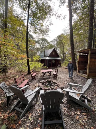 Rickett's Glen state Park!  Our cabin is only 1/2mile from the trail head.