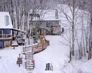 Ski-in ski-out 1 Bdrm Chalet w sauna on slopes & lake - sleeps 2