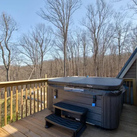 New!  Mountain Top A-Frame cabin, The Triangles-Gorgeous View, Hot Tub!