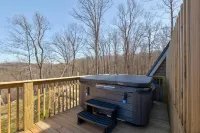 New!  Mountain Top A-Frame cabin, The Triangles-Gorgeous View, Hot Tub!