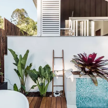 Exclusive use boutique luxury holiday residence with outdoor bath