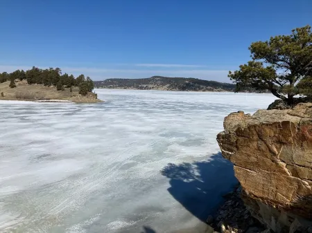 Listing title: Pine Haven, WY home viewing Keyhole Reservoir