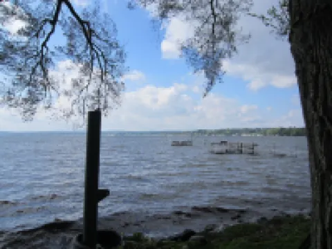 Enjoy a 4-bedroom vacation home with 75 feet of lake frontage on Chautauqua Lake