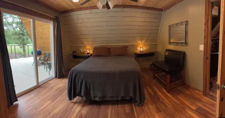 Coyote Creek A-Frame Cabin with Firepit, Nature Trail, Games, Outside Activities