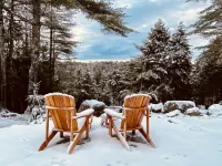 Summer & Fall Availability!! Private Coastal Log Cabin, View of the Maine Coast.