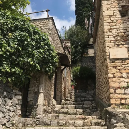 Sermoneta Historic Stone Village House with Pool in a Medieval Hill Town Close to Rome and Naples