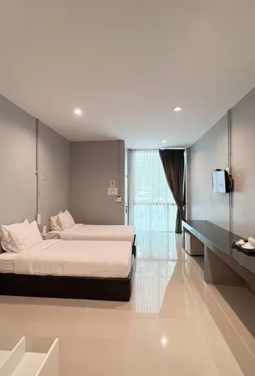 ห้องเตียงแฝดพร้อมชั้นลอย