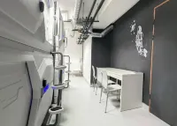 Capsule hostel Floor -1 Self Check in - hostel