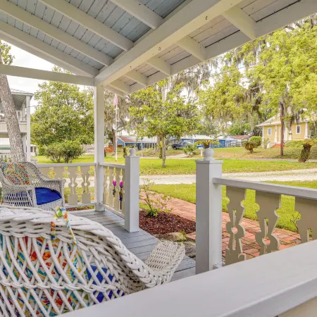 1 Block to Crescent Lake: Charming Home w/ Porch!