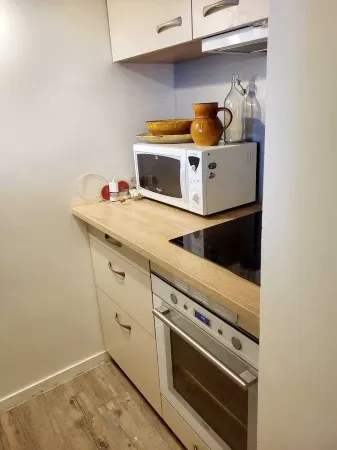 Pitch n°1 in Avoriaz. 2 rooms facing the ski lift. Sleeps 5. Fully equipped