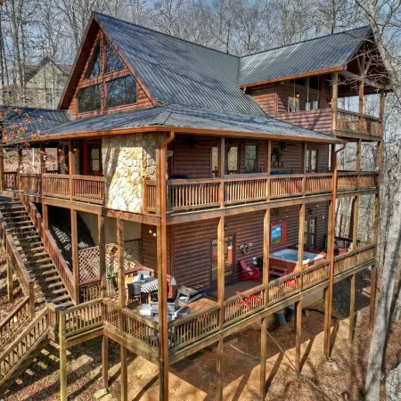 Riverfront Cabin w/ Private Dock, Putting Green, Game Room!  3.5mi 2 Blue Ridge