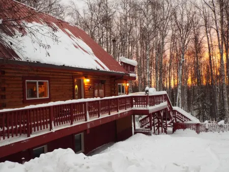 Two bedroom, fully furnished apartment with private entrance on 3 wooded acres