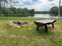 EAGLE LODGE - Large log cabin on the E. Fork of Chippewa River