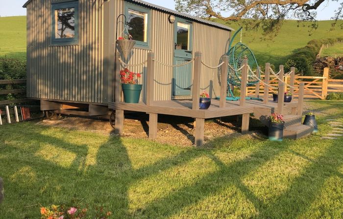 The Peacock Shepherds Hut at Hafoty Boeth