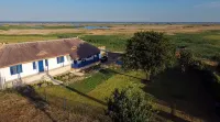 Traditional house with one bedroom apartment/ fireplace and porch.