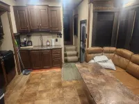 Camper on campsite