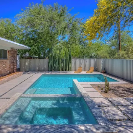 Peaceful Mid-Century Retreat with Pool and Hot Tub
