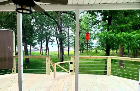 Relaxing Lakefront Home w/ Boat Dock, Fire-Pit and Private Walk-in Beach! Gated